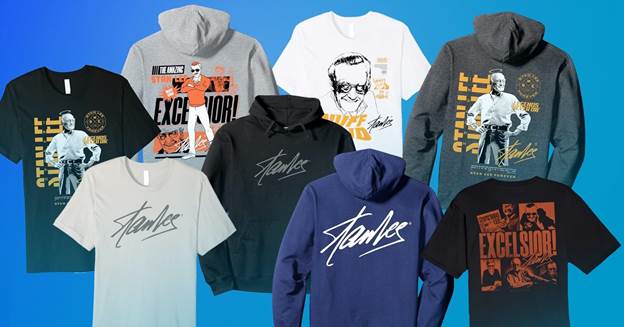 A group of sweatshirts with different designs
Description automatically generated